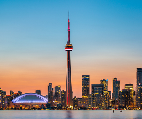 Toronto skyline in Canada