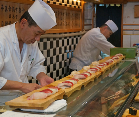 Take a tour of Tsukiji Fish Market and sample the worlds finest sushi in Tokyo