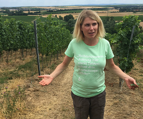 Eva Vollmer at her vineyard
