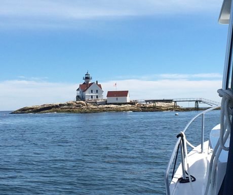 Lighthouses are dotted along the coastline