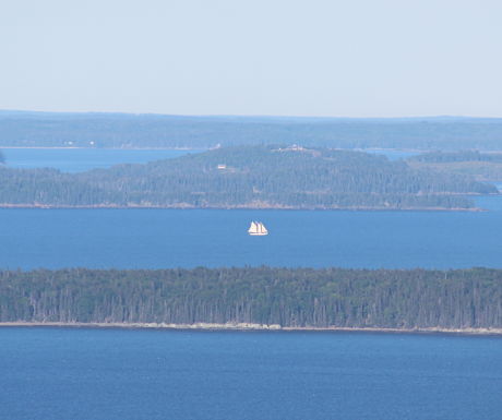 The view of Penobscot Bay from Mount Battie