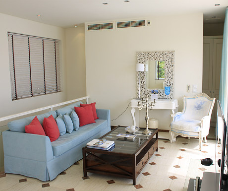 Elounda Gulf Villas villa lounge area