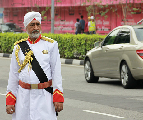 Raffles Singapore doorman