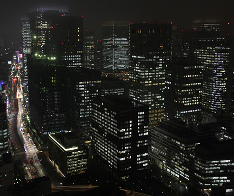 Mandarin Oriental Tokyo view at night
