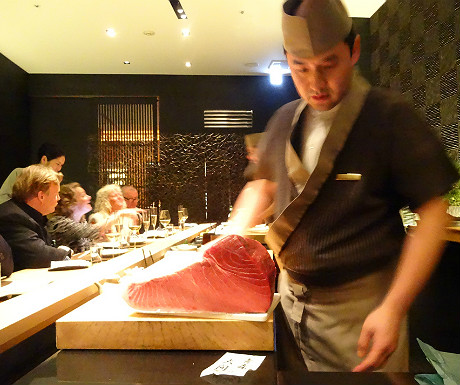 Sushi chef at the Mandarin Oriental