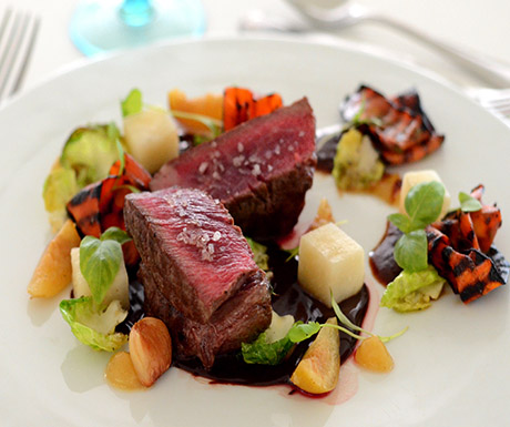 Beef fillet with chocolate
