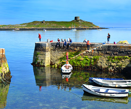 Coliemore Harbour with Dalkey Island in the background
