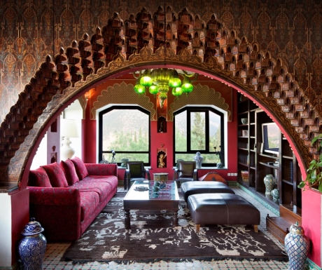 Library at Kasbah Tamadot