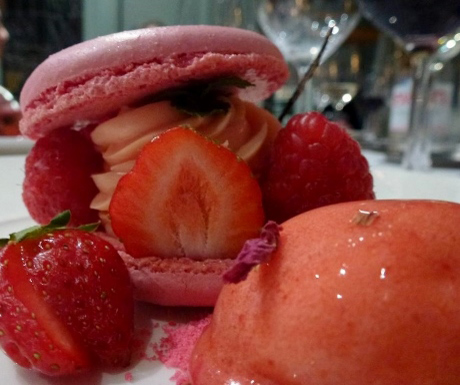 Strawberry dessert in Bordeaux