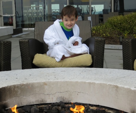 Child Size Bathrobe - Four Seasons Seattle by Fire Pit