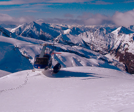 Heli-skiing