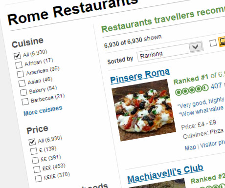 TripAdvisor Rome restaurants