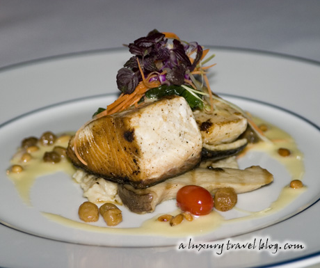 Pan-fried kingfish from the Tanjung Rhu Resort's Rhu restaurant