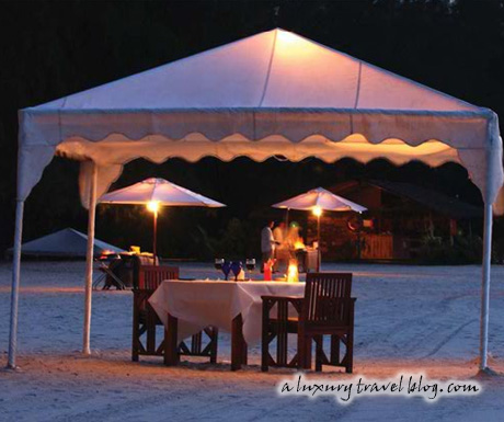 Beach barbecue at the Tanjung Rhu Resort