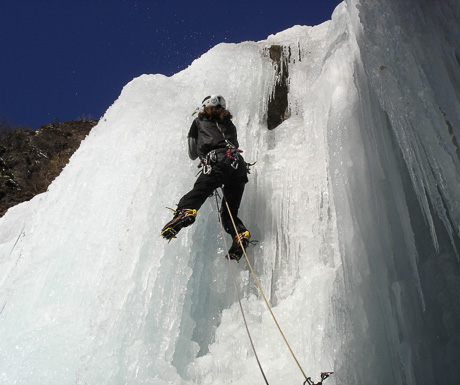 ice climbing in the Alps 