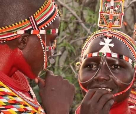 Samburu girls in beaded jewellery