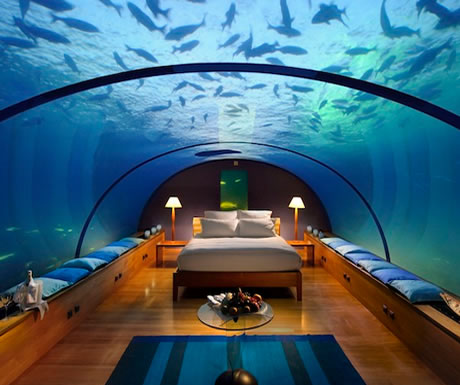 Underwater bedroom, Maldives