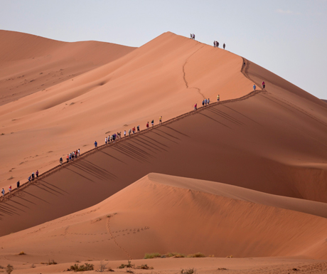 Sand dunes in Namibia