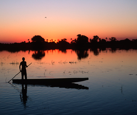 Boat safari in Botswana