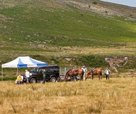 Luxury dining tent on Dartmoor