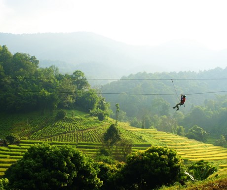 Zip-lining