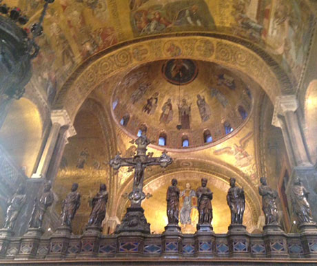 Golden mosaics of St Marks Church, Venice