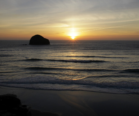 Trebarwith sunset