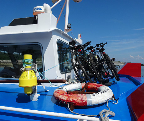 MV Sheerwater with bikes