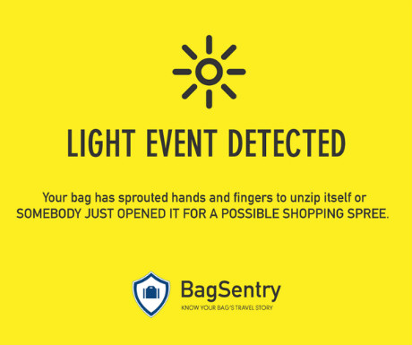 BagSentry light event detected