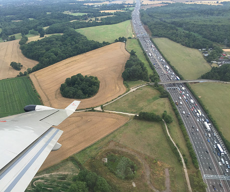 The M25 from above