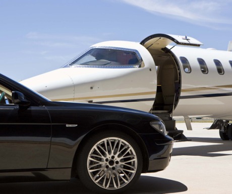 Private jet airport car