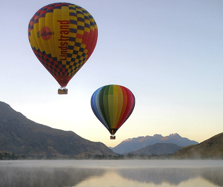 Hot air balloons in New Zealand