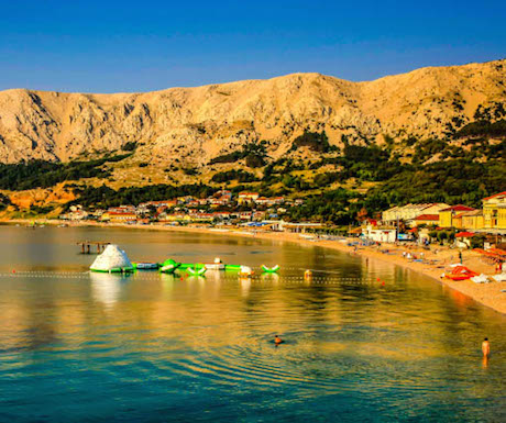 Sunrise over Baska on the island of Krk in Croatia