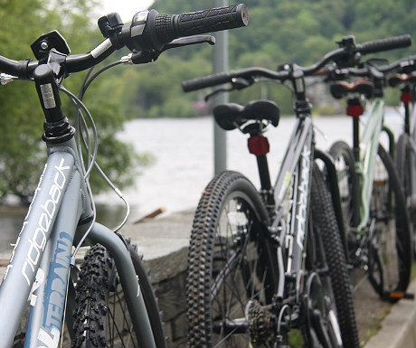 Mountain biking in the Lake District - car ferry