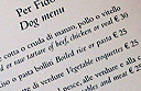 Hotel Principe di Savoia Milano dog menu