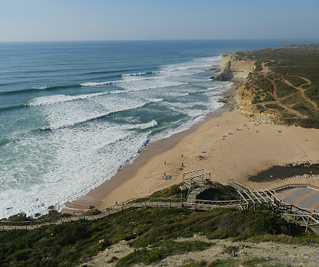 Beach at Ribeira dIlhas from above