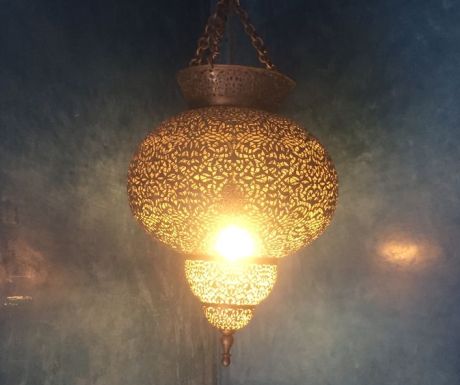 Moroccan lantern in souk