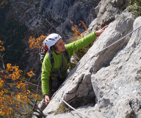 Climbing in the Alps in Autumn
