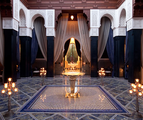 Royal Mansour blue patio