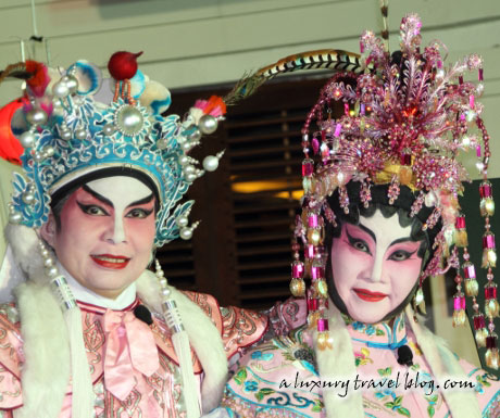 Cantonese opera singers at the Pavilions Phuket