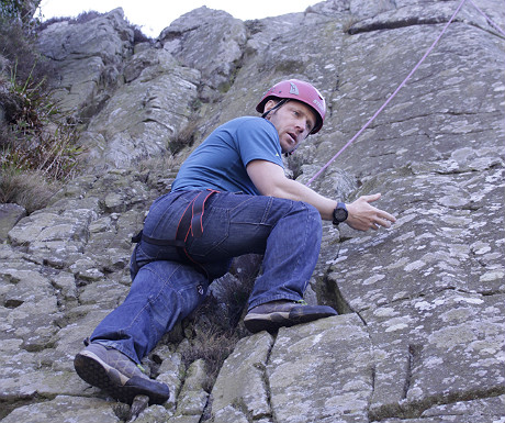 Andy climbing