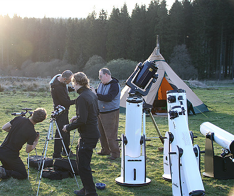 Setting up the telescopes