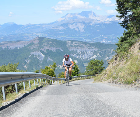 Cycling up Mont Colombis