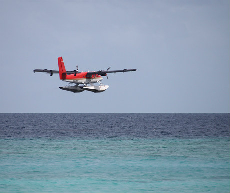 Flying seaplane