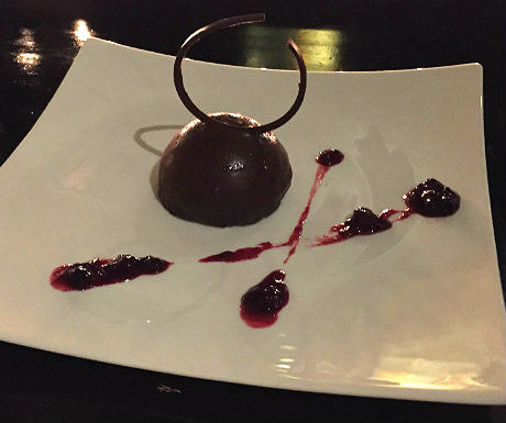 Chocolate dessert at The Cellar