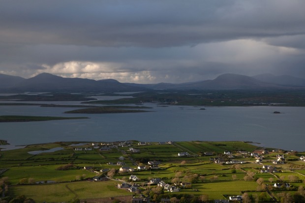 The view from Croagh Patrick, Ireland.