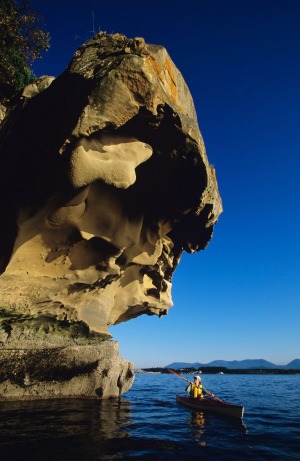 Salt erosion has formed these sandstone formations on Gabriola Island.