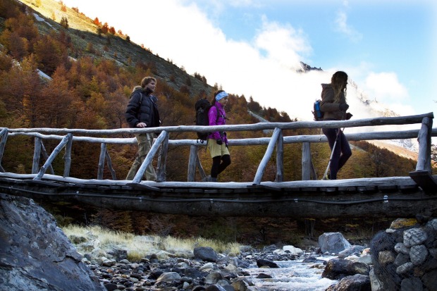 Tierra Patagonia. The long, flat design of the building blends into the landscape.