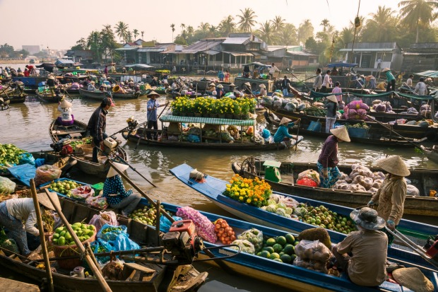 Mekong Delta floating market: This the place to see some of Asia's best floating markets in full swing.