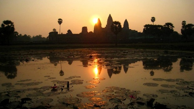 Angkor Wat, Cambodia: Seeing the sun rise behind this ancient ruin is one of the highlights of world travel.